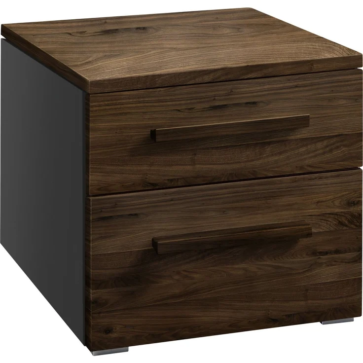 Accessoires Nachttische braun Nussbaum Massivholz 50cm x 45cm x 41cm – Bild 1