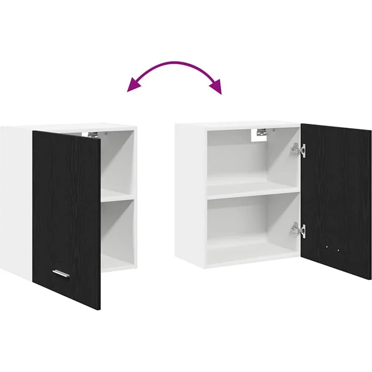 vidaXL Hängeschrank Schwarz Eichen-Optik 50 x 31 x 60 cm Holzwerkstoff 863142 – Bild 11