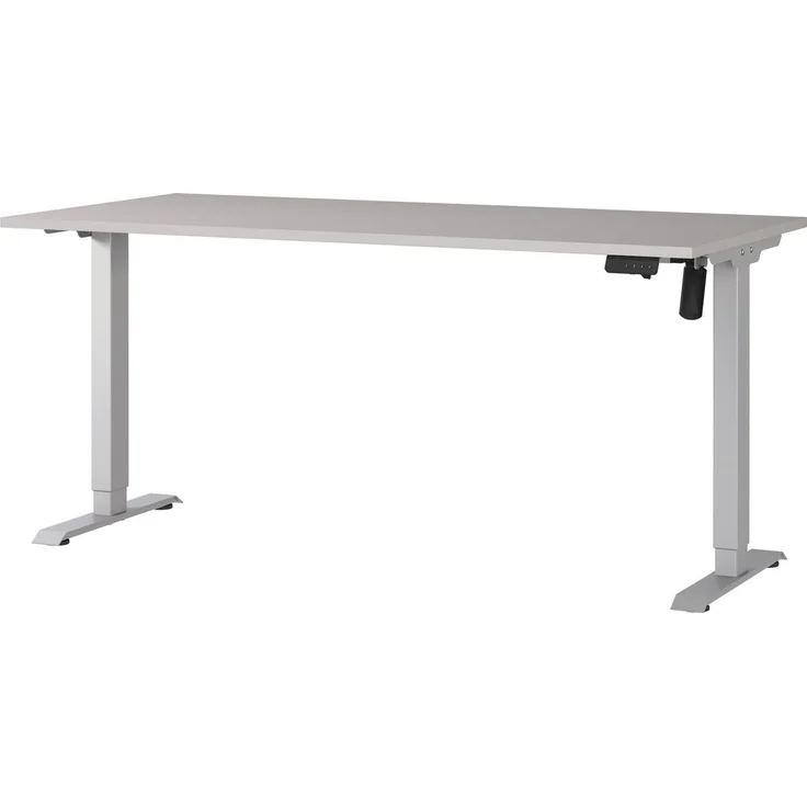 Germania Schreibtisch 8024-643, in Kaschmir/Silber, elektr. höhenverstellbar, 160 x 119 x 80 cm (BxHxT) – Bild 1