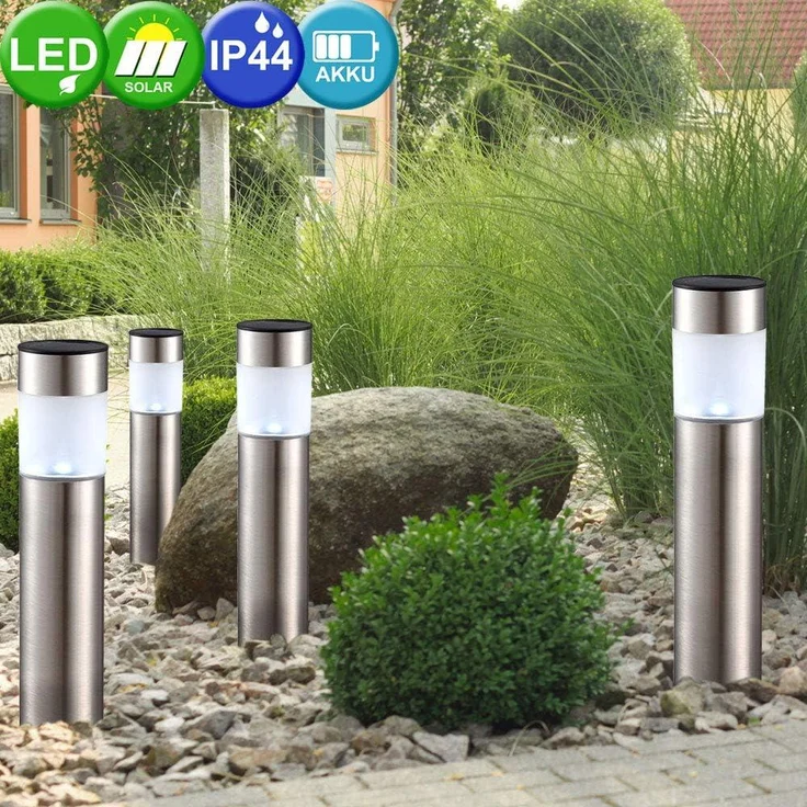 Solarleuchte Garten Wegelampe Solarlampe Außen Leuchte Solar 33245-4 – Bild 2