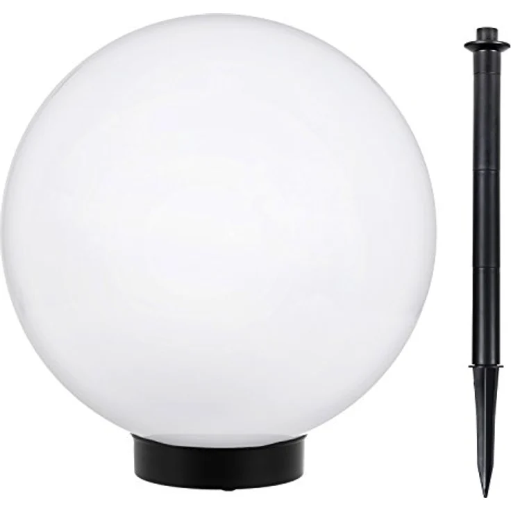 Green Blue GB166 Außensolarlampe Solarkugel Solarleuchte LED Leuchtkugel Garten Beleuchtung (Weiß, 25cm) – Bild 9
