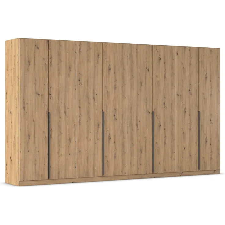 Rauch Möbel Alabama, Kleiderschrank für Schlafzimmer, Kinderzimmer, Wohnzimmer, Garderobe, Flur, 8-türig, mit Zubehör Classic, Farbe Eiche Artisan, Holz, Breite 360 cm