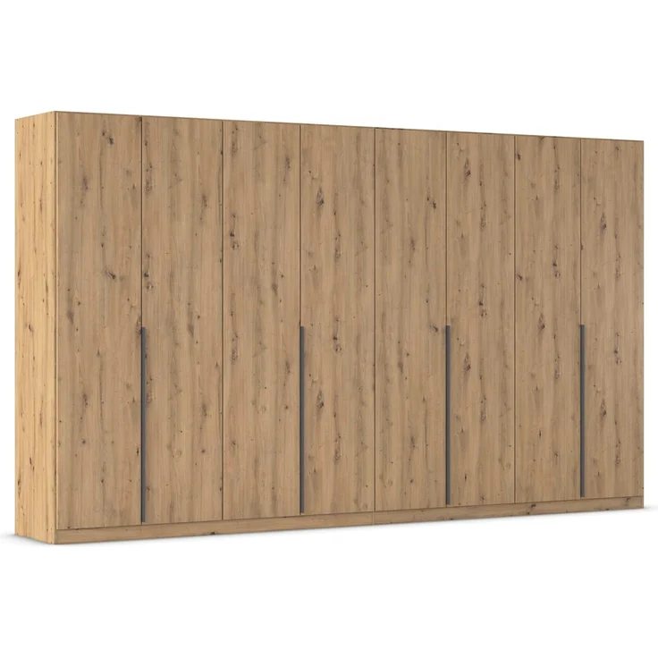 Rauch Möbel Alabama, Kleiderschrank für Schlafzimmer, Kinderzimmer, Wohnzimmer, Garderobe, Flur, 8-türig, mit Zubehör Classic, Farbe Eiche Artisan, Holz, Breite 360 cm – Bild 1