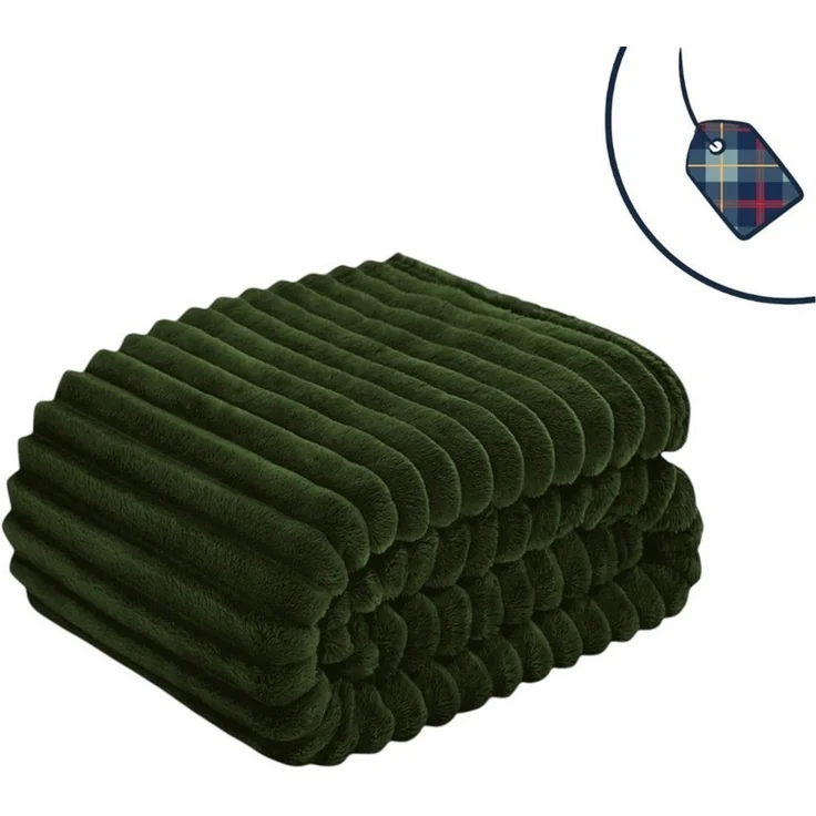Premium Kuscheldecke in Cord Optik » Wohndecke 150 x 200 cm » Tagesdecke » dicke Wohndecke 450 gsm - Anthrazit – Bild 3