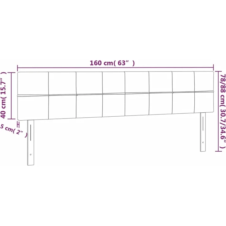vidaXL Kopfteile 2 Stk. Hellgrau 80x5x78/88 cm Stoff 346060 – Bild 8