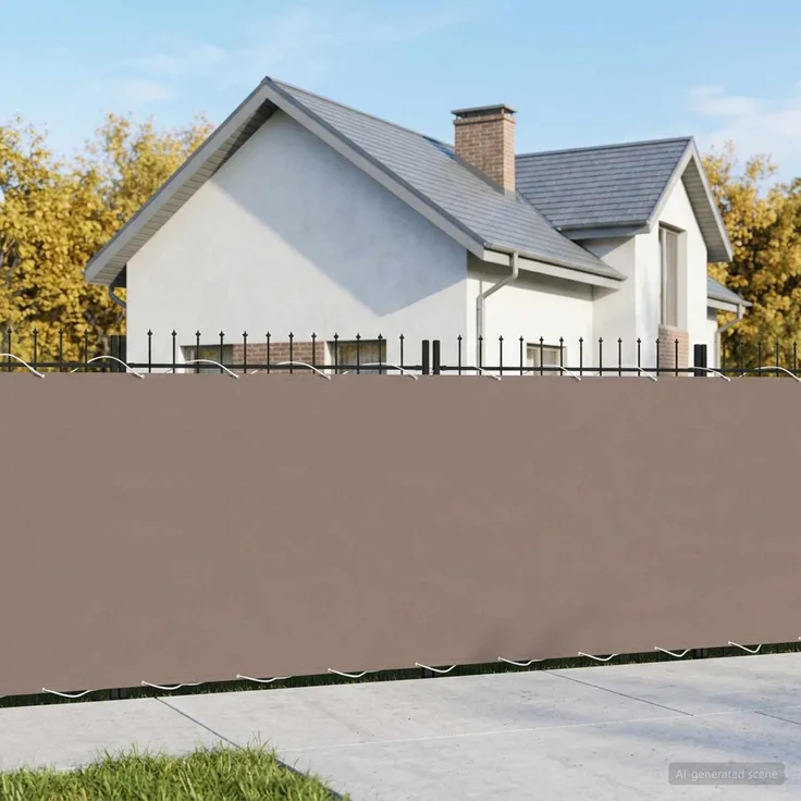 vidaXL Balkon-Sichtschutz 1,5 x 25 m Stoff mit PU-Beschichtung Taupe 42036784