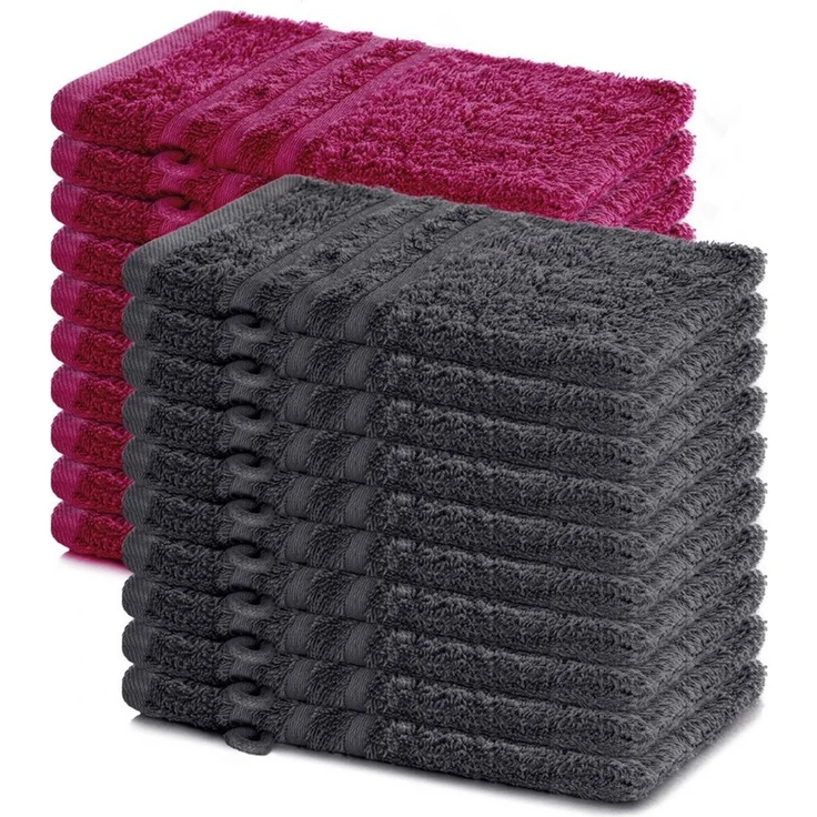 Lavea Waschhandschuh 20er Set Waschhandschuhe, 15 x 21 cm, Elena-Frottierserie, Waschlappen, (20-St), 500 g/m² Frottier, weich & saugstark, pflegeleicht – Bild 1