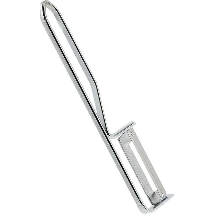 Fackelmann Universalschäler, Spargelschäler mit Klinge aus Edelstahl, Sparschäler für Obst und Gemüse (Farbe: Silber), Menge: 1 Stück – Bild 1