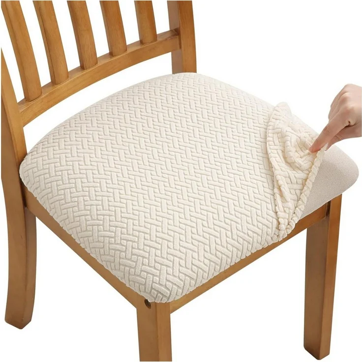 Coonoor Stuhlhusse Stuhlbezug Sitzfläche 4er Set, Stretch Bezug für Stühle Sitzbezüge, für Esszimmerstühle Abwaschbar Schonbezug Stuhl Hussen für Stühle – Bild 1