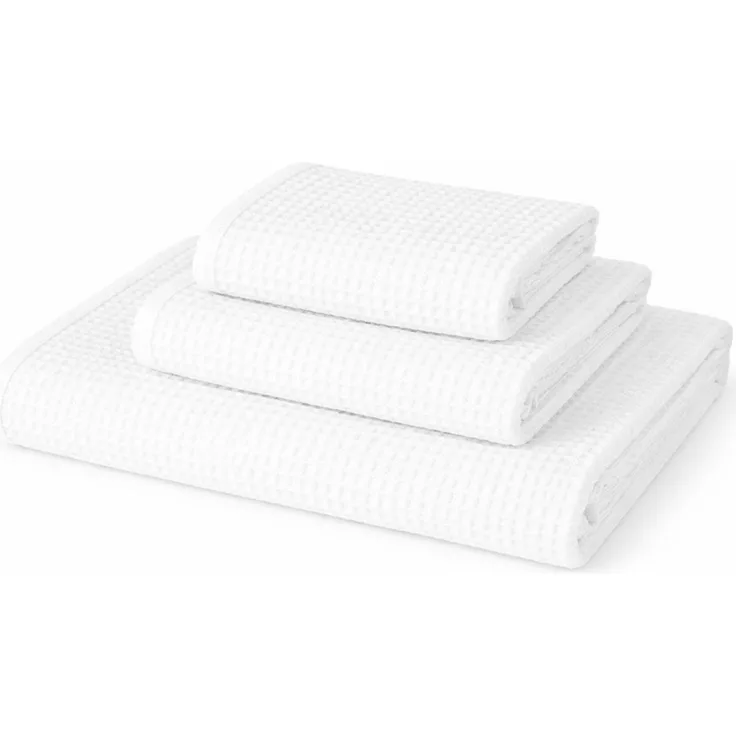 Egeria Handtuch LIVA, Waffelpiqué (2-St), 50x100 cm, Waffelpiqué Struktur
