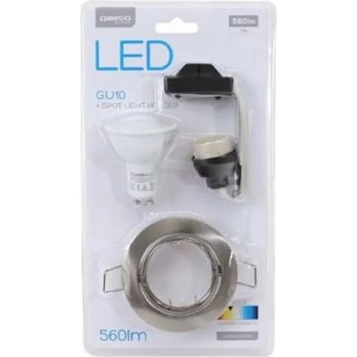 Omega LED-Flutlichthalter rund nickel