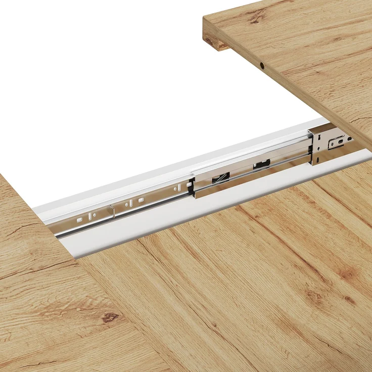 Esstisch 110/140x80x75 cm, ausziehbar mit LED-Beleuchtung, App-Steuerung und Stauraum – Bild 9