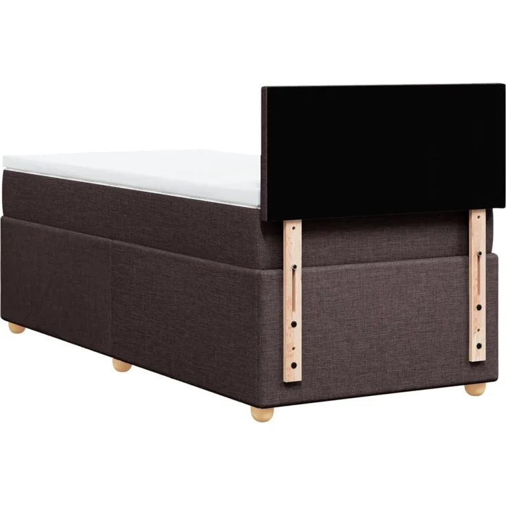 vidaXL Boxspringbett mit Matratze Dunkelbraun 100x200 cm Stoff 3288887 – Bild 8