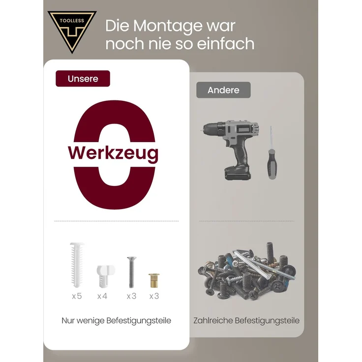 Vasagle Toolless-Technologie, superschnelle werkzeuglose Montage, Nachttisch 2er Set, Beistelltisch mit Ladefunktion, Nachtschrank mit Schublade, modern, Schlafzimmer, Wohnzimmer, mattweiß LETDE776W01 – Bild 4