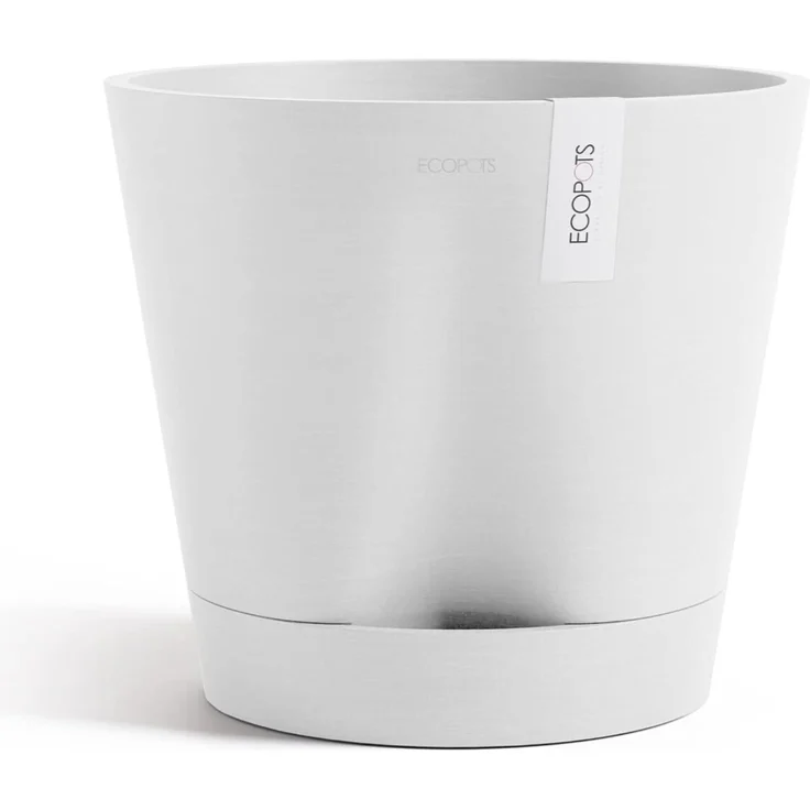 ECOPOTS Blumentopf Venice 2 30 Weiß, für den Innenbereich – Bild 1