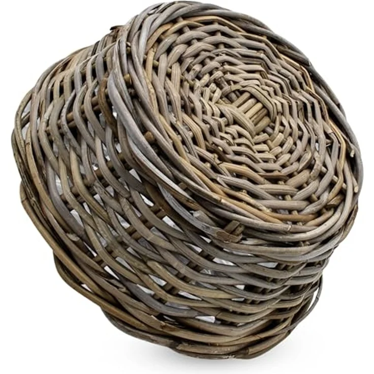 Spetebo Pflanzschale Geflochtener Weide Pflanzkorb natur - 30 cm (Anzahl, 1 St, 1), direkt bepflanzbar dank eingearbeiteter Folie – Bild 3