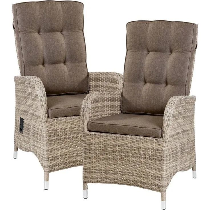 LC Garden Gartenstuhl LC Garden »Turin« Dining Positionsstuhl Verstellsessel natur, verstellbare Rückenlehne