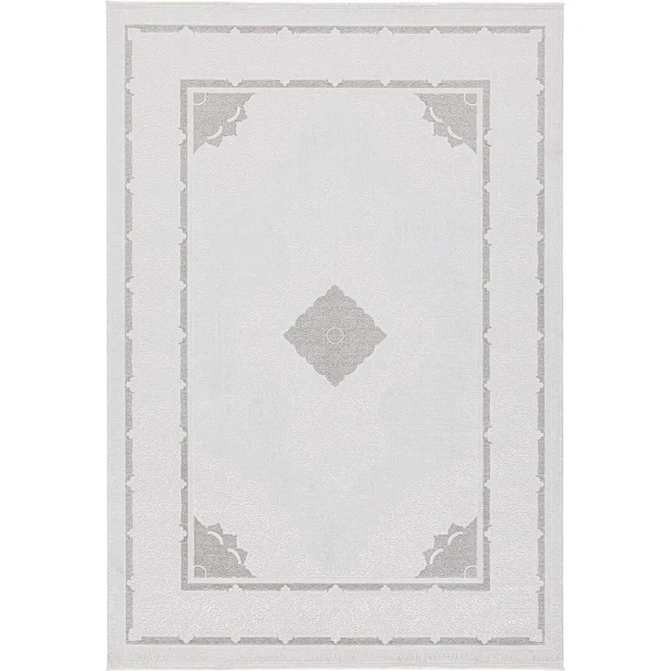 Arven Creme Teppich 200 x 290 cm Acryl Braun 88780522 [en. casa]