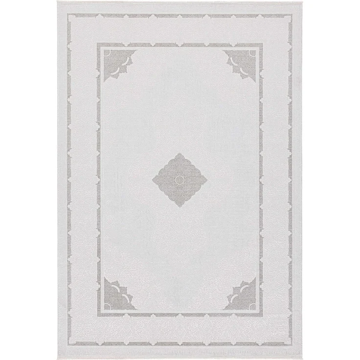 Arven Creme Teppich 200 x 290 cm Acryl Braun 88780522 [en. casa] – Bild 1