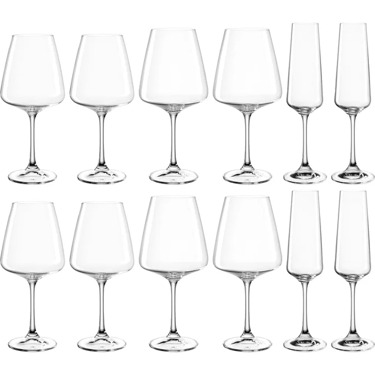 LEONARDO Gläser-Set Kelchglasset PALADINO, 12-teilig, Kristallglas, spülmaschinengeeignet