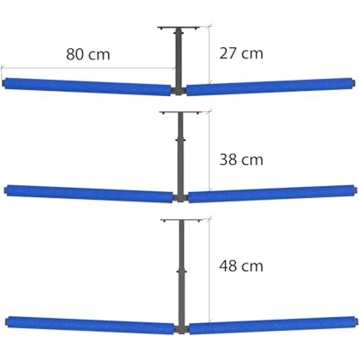 QLS Deckenhaken Hängeregal Doppelt, Deckenhalterung Leiter Kajak Surfbrett Werkzeugaufbewahrung - 2 Stück – Bild 3