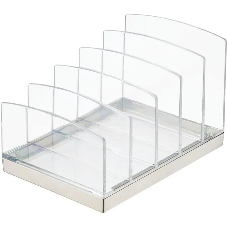 Schminkaufbewahrung Kosmetik Organizer mDesign Make-up Box transparent/silber – Bild 7
