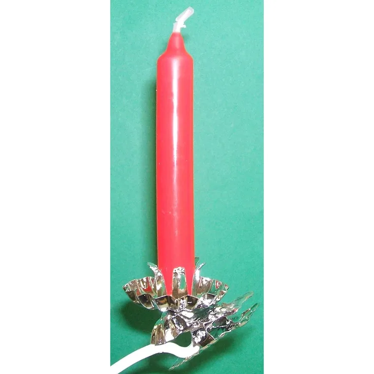 Riffelmacher Christbaumkerzenhalter silber 10002 D15 mm 10ST m. Klipp
