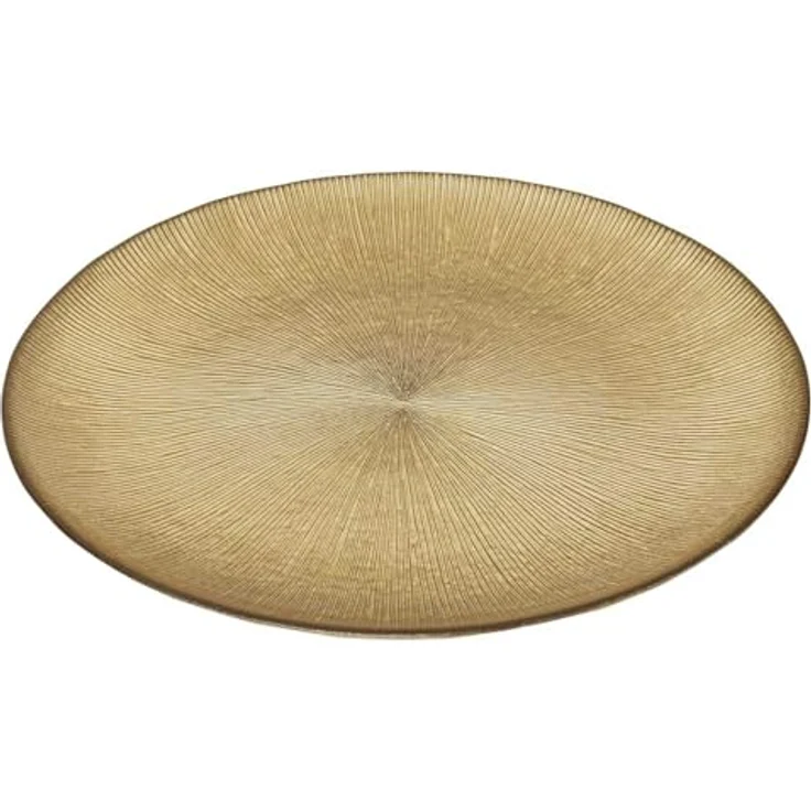 HOME DECO FACTORY, KA6136, Gold Glass Plate 27 cm - Elegant and Durable Design, Ideal for Dinners and Special Occasions, Easy to Clean, Perfect as a Gift - Gold – Bild 1
