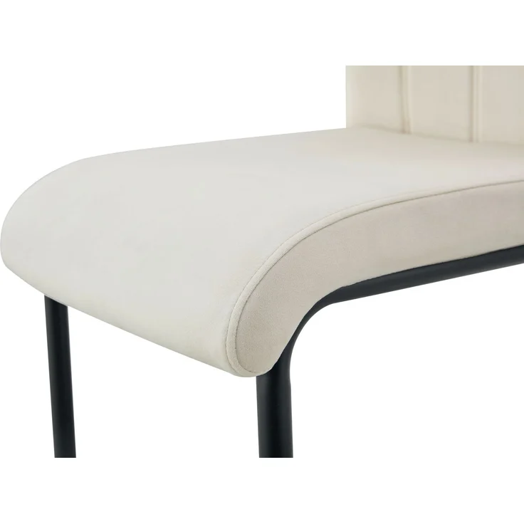 Schwinger-Stuhl 2er Set Lyon Stühle in Creme - gemütliches Design - B/H/T: 43x98x61 cm – Bild 9