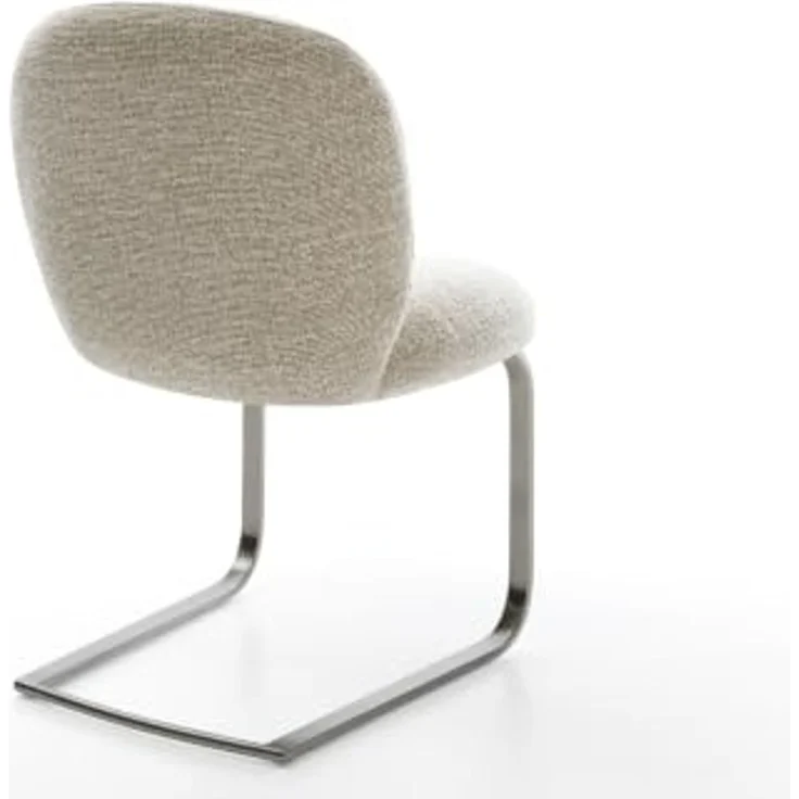 Freischwinger Nube-Flex Webstoff Soft Beige Freischwinger flach Graphit Taschenfederkern – Bild 7
