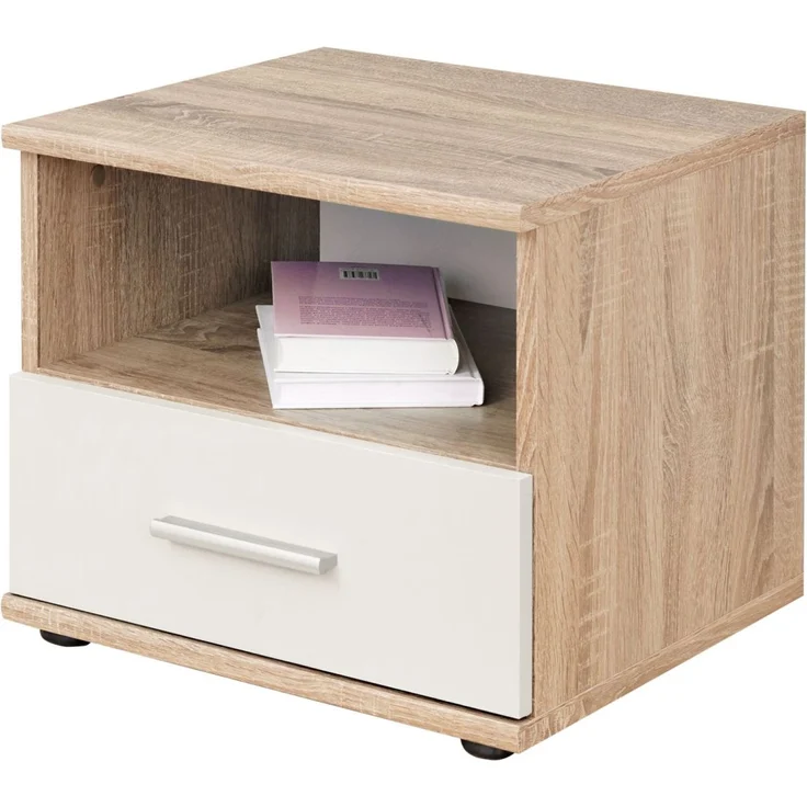 Nachttisch Superior in weiß und Eiche 45 x 38 cm – Bild 5