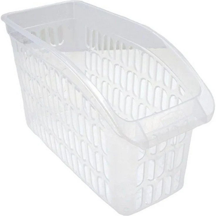 HAC24 Aufbewahrungskorb Aufbewahrungsbox Schrankkorb Regal Organizer Ordnungskorb Kunststoff (Set, 4 St), Transparent – Bild 2