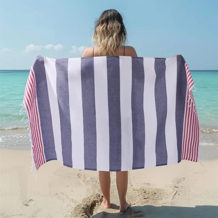 JEMIDI Strandtuch Saunatuch Damen 100x180cm Hamamtuch - Saunahandtuch Herren Strandtuch, (1-St)