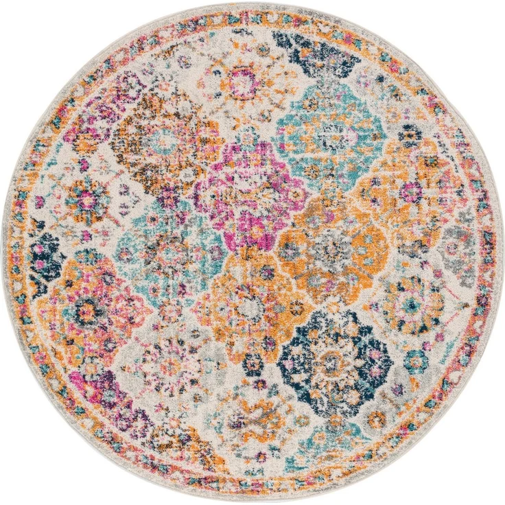 Livabliss Teppich CUZCO, rund, Höhe: 11,4 mm – Bild 1