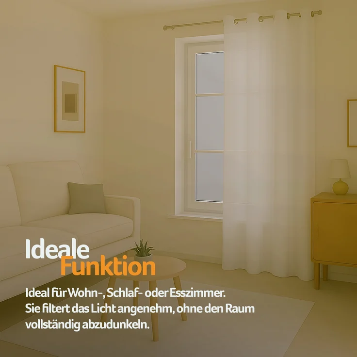 Bestlivings Blickdichte, Gardine mit Ösen, in vielen Größen und Farben Weiß 140x245 cm – Bild 7