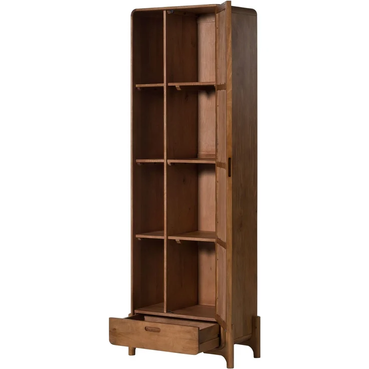 Schrank Mango/Seegras 70x40x200 hellbraun lackiert MIZUMI #111 – Bild 2