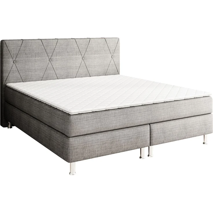 Boxspringbett Tokio 180x200 Webstoff Anthrazit