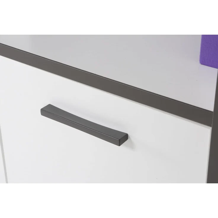Rollcontainer >KEFLAVIK< in weiß, anthrazit - 49,8x64,6x52,2cm (BxHxT) – Bild 6