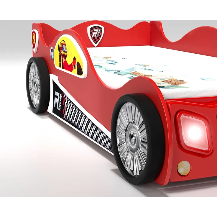 Kinderbett Monza mit Lattenrost 90x190 cm in Rot – Bild 9