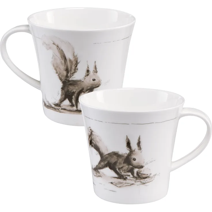 Goebel Leckerer Wintervorrat - Künstlertasse Peter Schnellhardt schwarz-weiß Fine Bone China 26500081