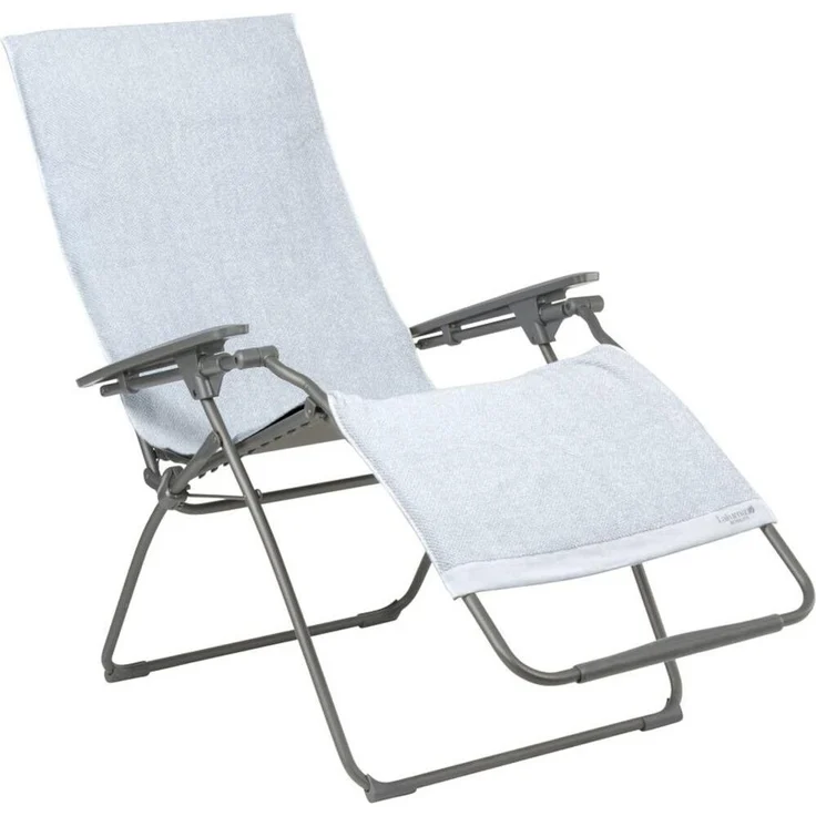 Lafuma 'Littoral' Frotteeauflage für Relaxliegen, Baumwolle, hellgrau, 180 x 60 cm – Bild 4