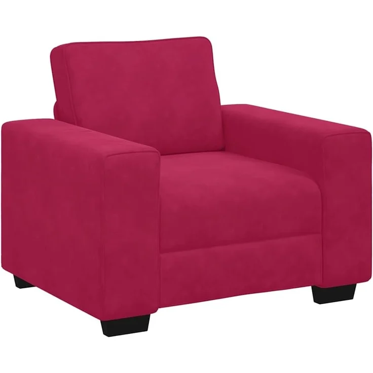 vidaXL Sessel Weinrot 100x77x82 cm Samt 4105251 – Bild 1