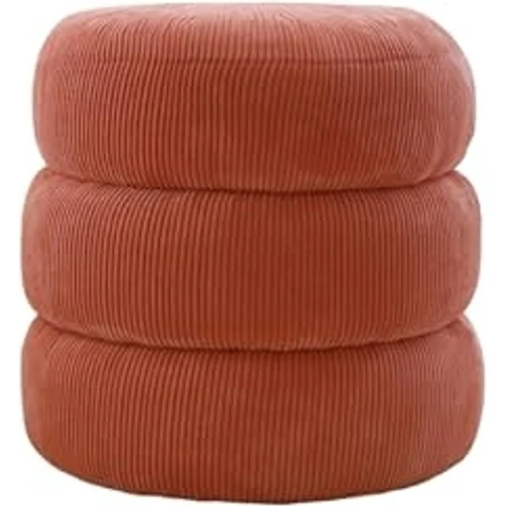Atelier Del Sofa Stylish Coral Pouffe, 40 x 40 x 40 cm | 100% Wooden Frame, Soft Teddy Fabric | Perfect for Modern Living Rooms & Cozy Spaces, Elegant & Functional – Bild 4