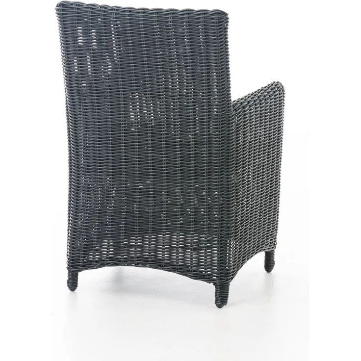 CLP Polyrattan Gartenstuhl Fontana 5mm,schwarz eisengrau – Bild 8