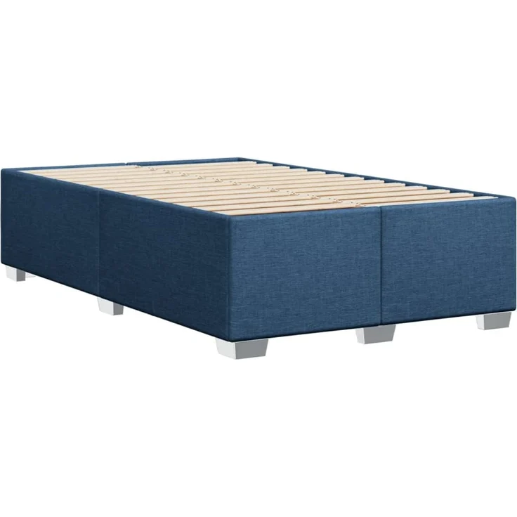 vidaXL Bettgestell ohne Matratze Blau 120x200 cm Stoff 3284470 – Bild 5