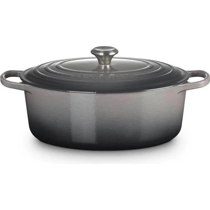 LE CREUSET Bräter Bräter Signature oval flint 33cm, Emailliertes Gusseisen – Bild 4
