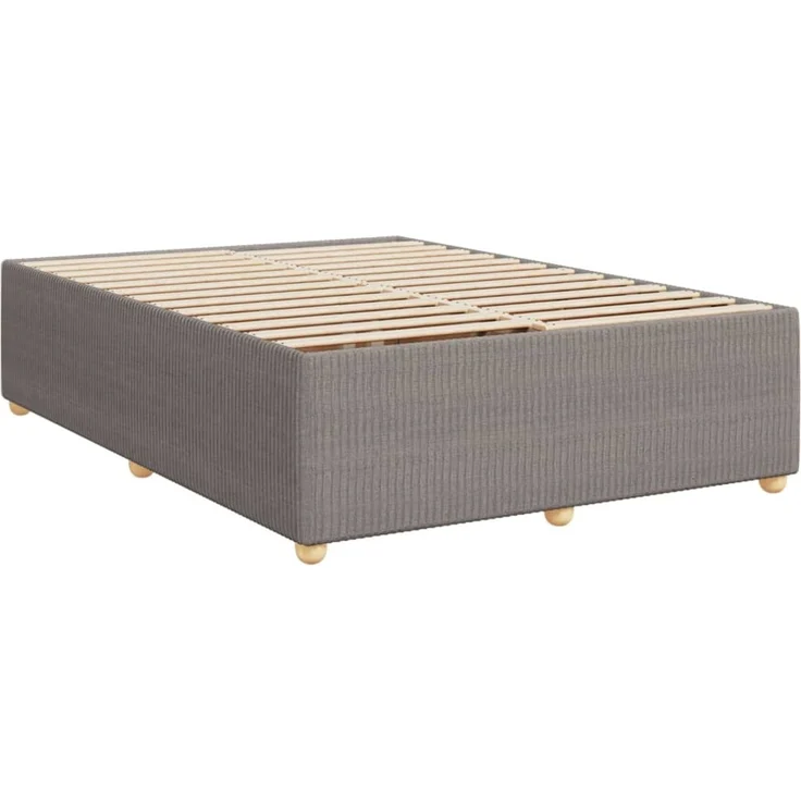 vidaXL Boxspringbett mit Matratze Taupe 160x200 cm Stoff 3289818 – Bild 9