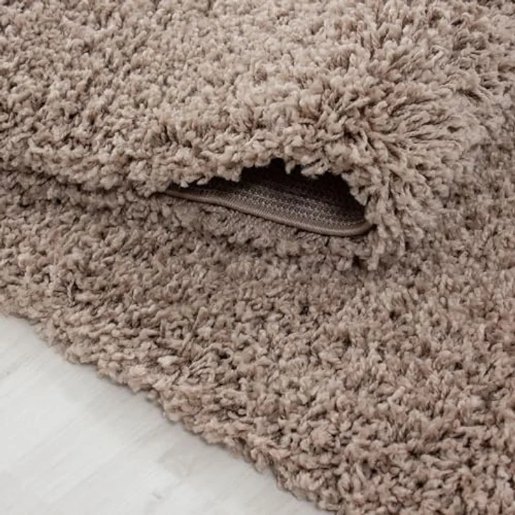 Carpetsale24 Shaggy Hochflor Teppich 60x110 cm Beige weich flauschig modern einfarbig Für Flur oder kleine Räume für Wohnzimmer Schlafzimmer Flur – Bild 4