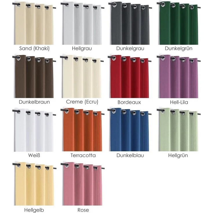 Beautex Vorhang Leinen Optik Brilliant Ösenvorhang, Gardine mit Ösen 140x245 cm (1 St), Ösen, blickdicht – Bild 2
