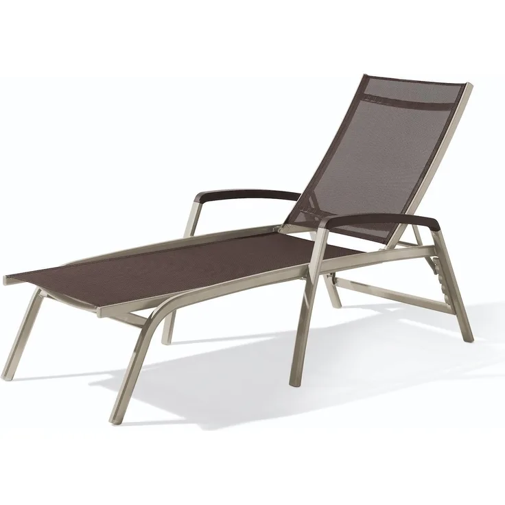 Sieger Bodega Stapelrollliege 6 fach verstellbar, Aluminium Champagner 75 x 102 x 194 cm